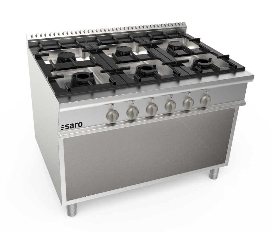 Gasherd offener Unterbau 6 Brenner